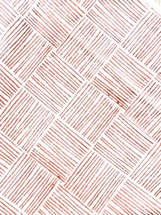 Table Runner - Striped, Coral