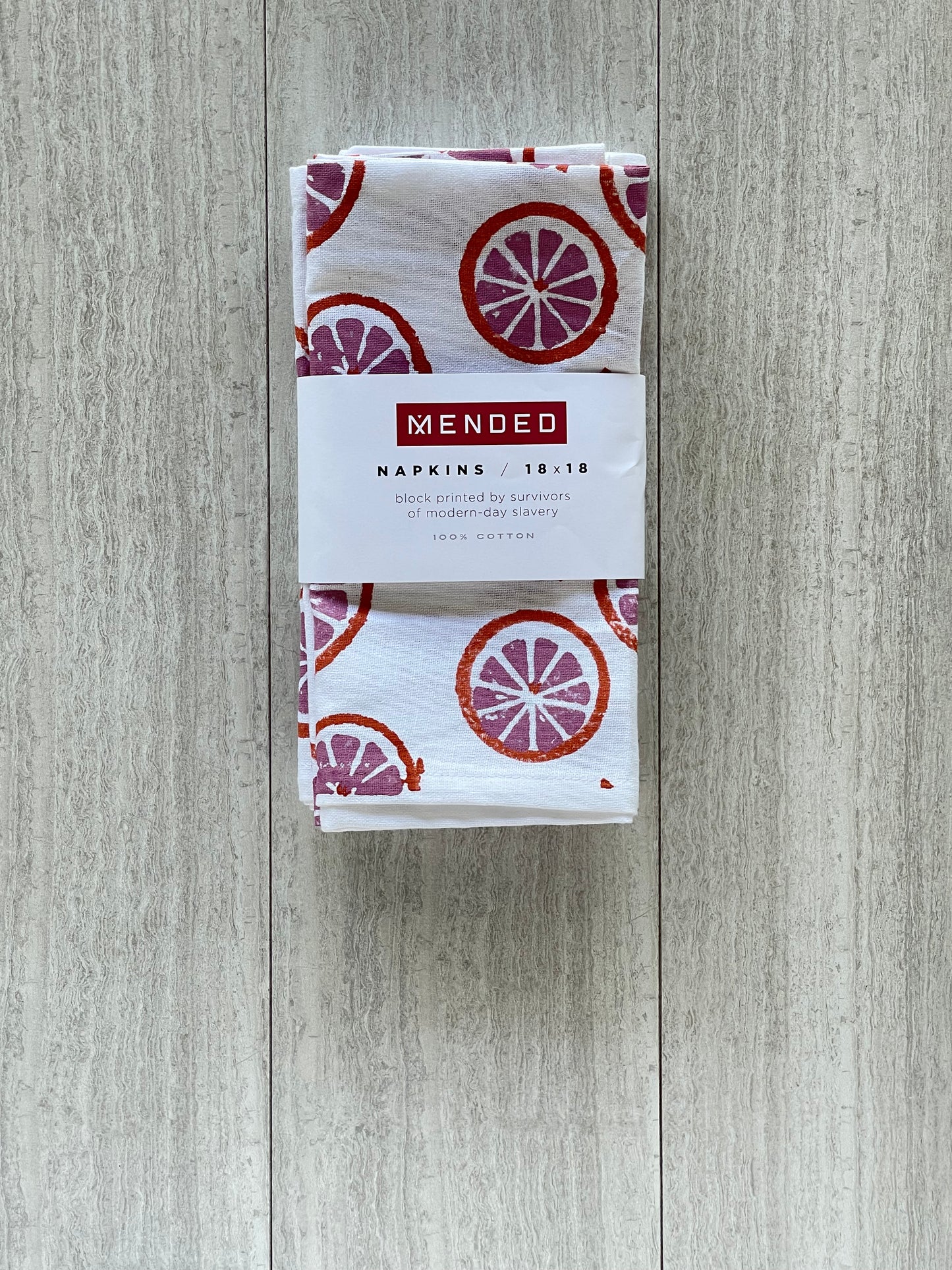 Dinner Napkins (set of 4) - Sangria, Lilac & Coral