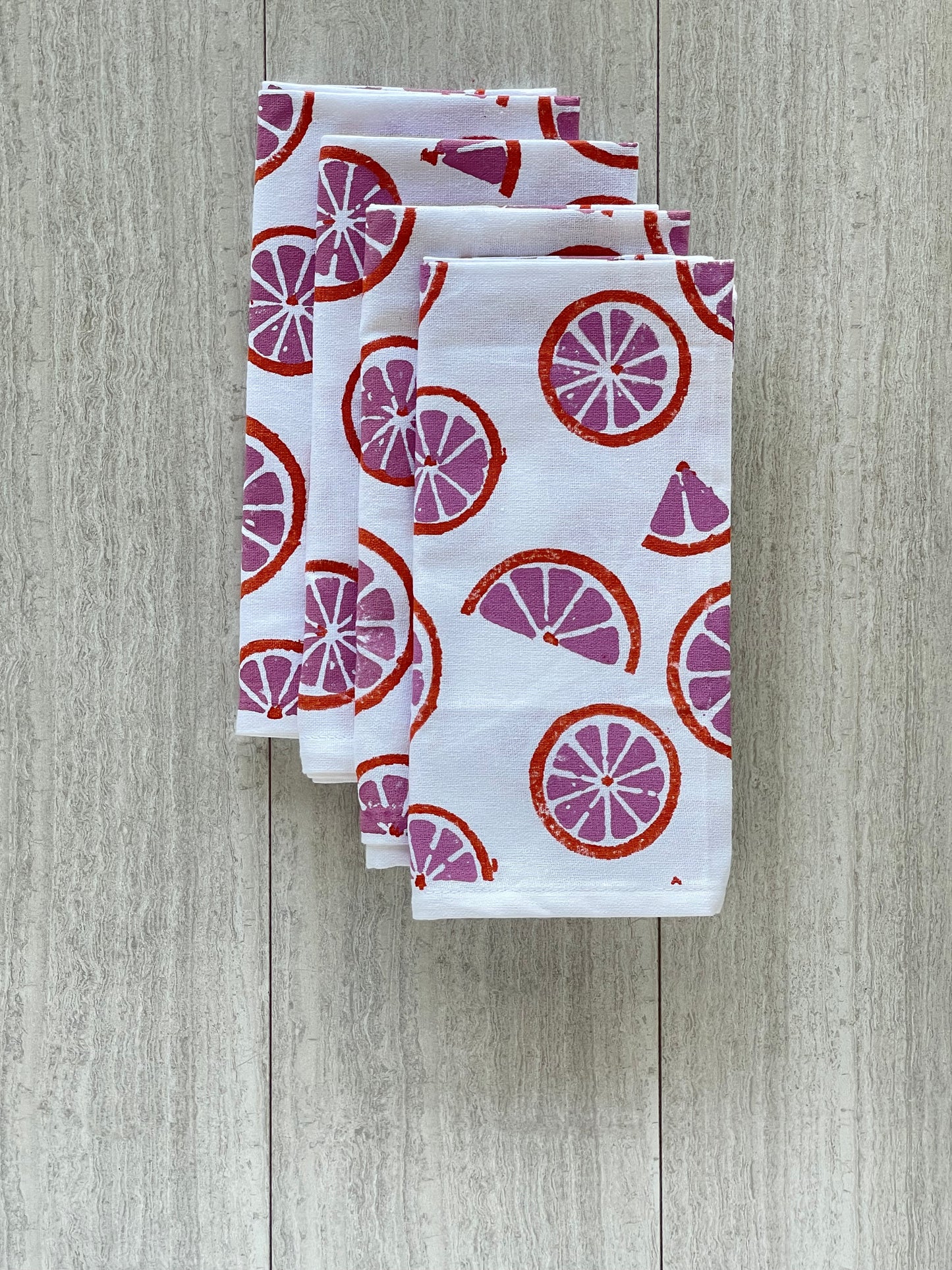Dinner Napkins (set of 4) - Sangria, Lilac & Coral
