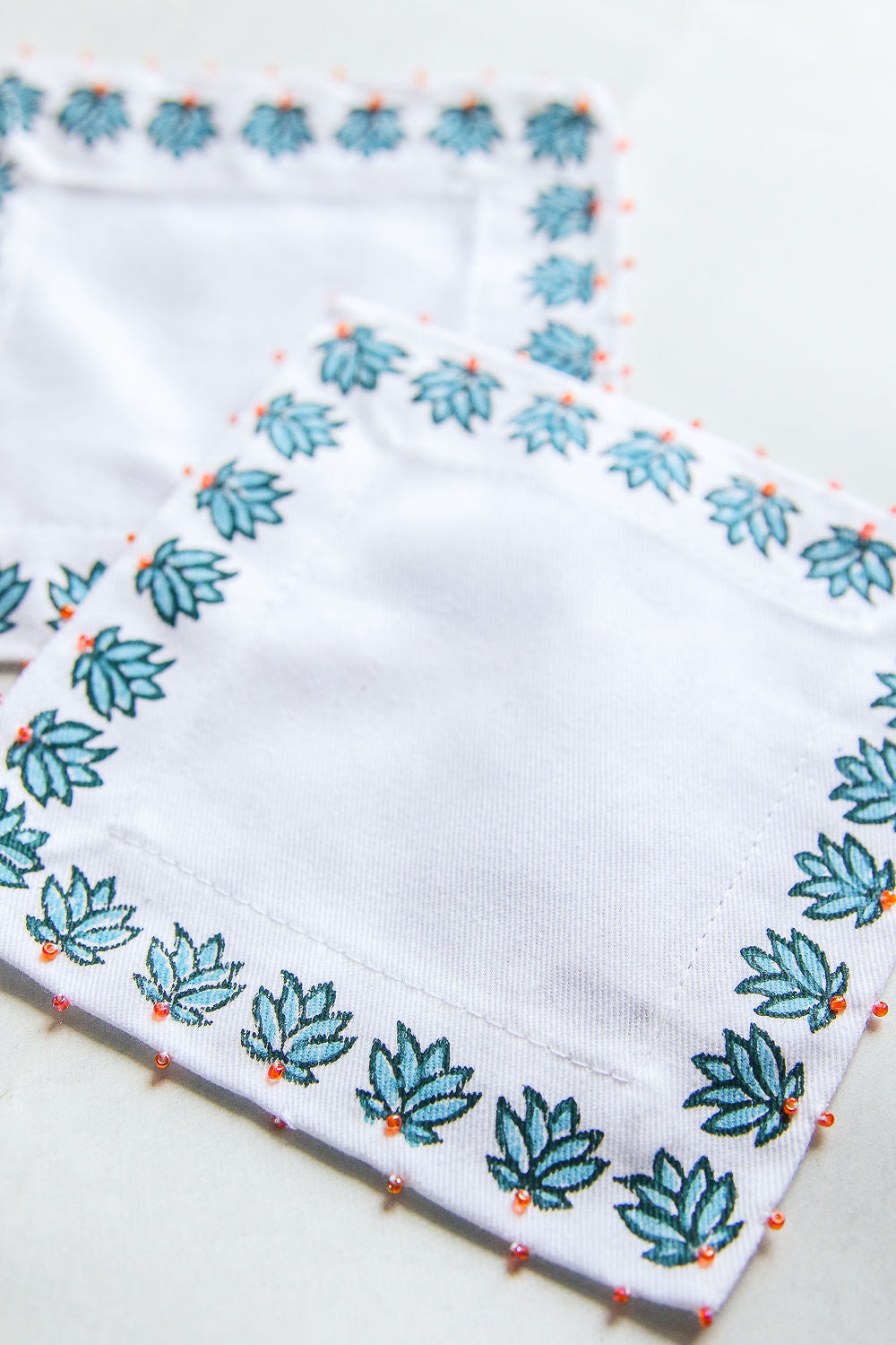Cocktail Napkins (set of 4) - Midnight Lotus