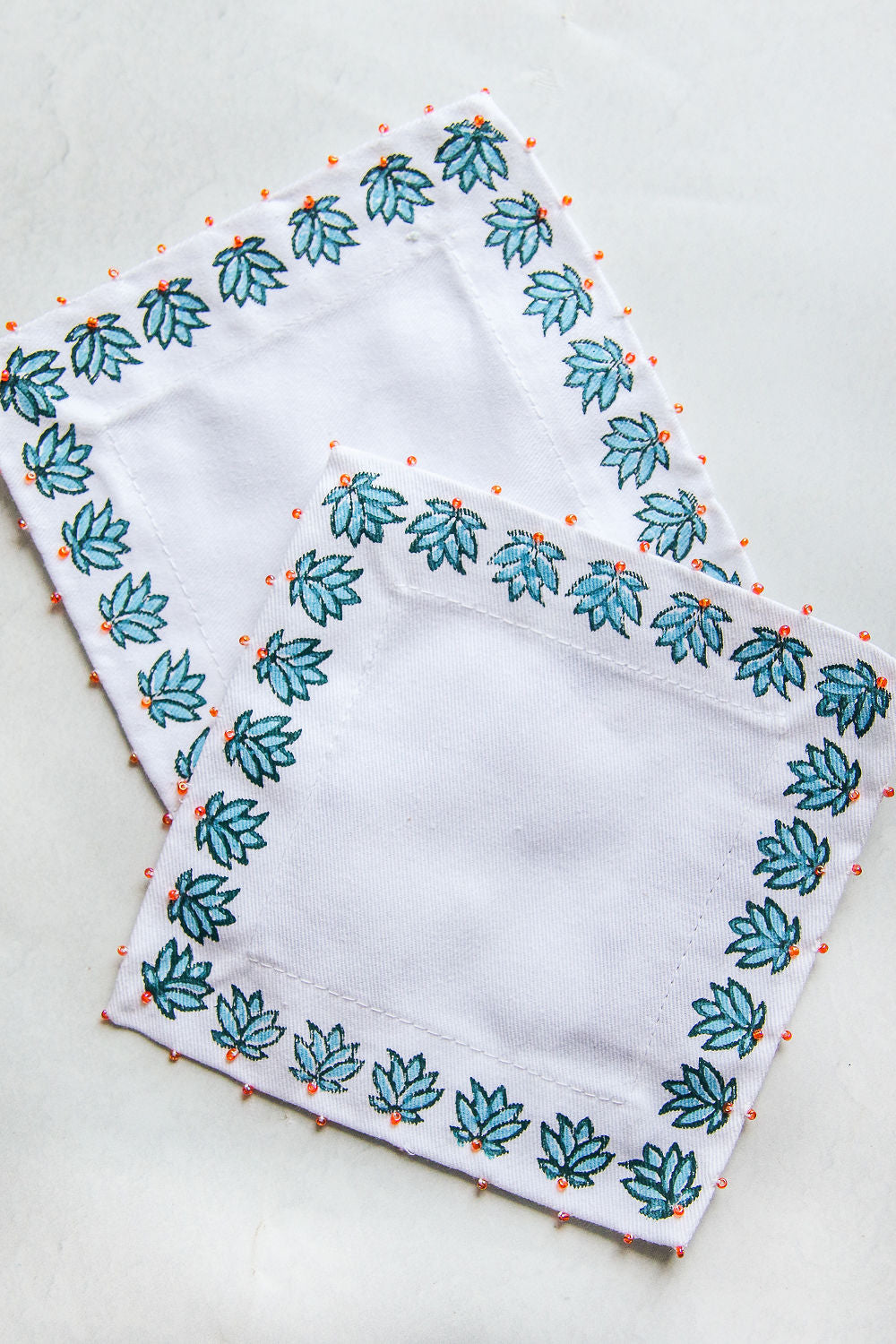 Cocktail Napkins (set of 4) - Midnight Lotus