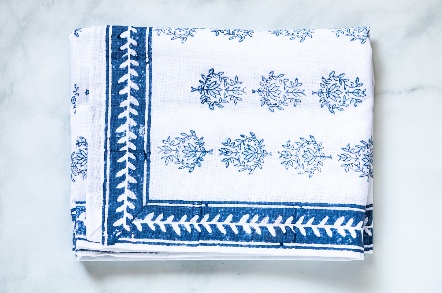 Table Runner - Lotus, Uniform Blue & Navy