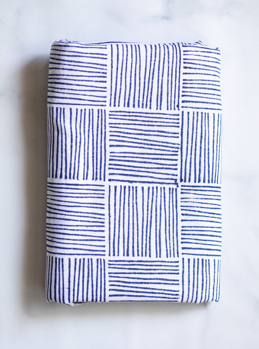 Table Throw - Striped, Navy