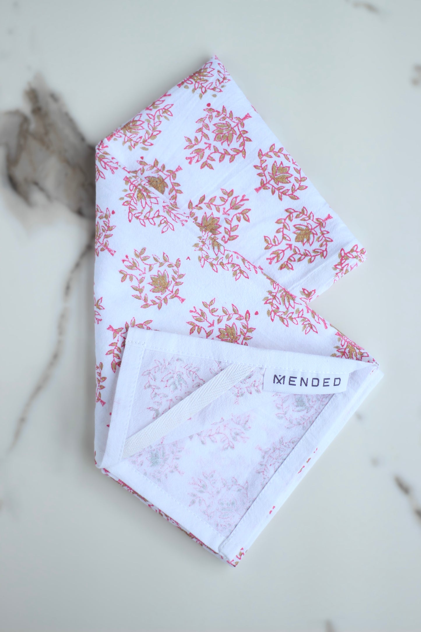 Tea Towel - Lotus, Pink & Gold