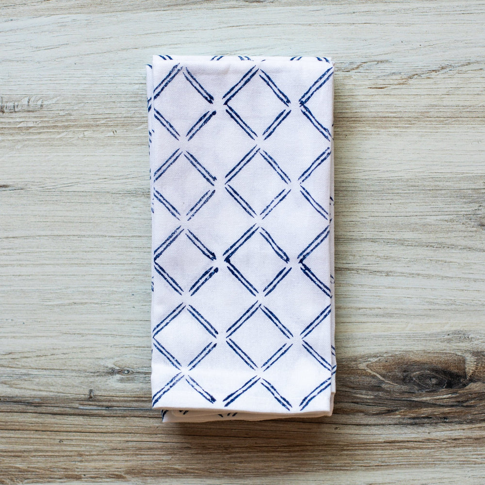 Dinner Napkins (set of 4) - Dash, Navy - The Mended Company