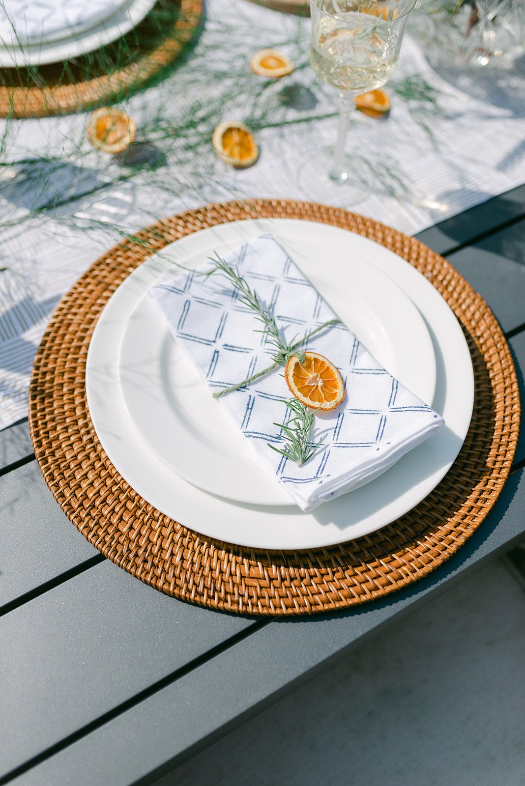 Dinner Napkins (set of 4) - Dash, Navy - The Mended Company