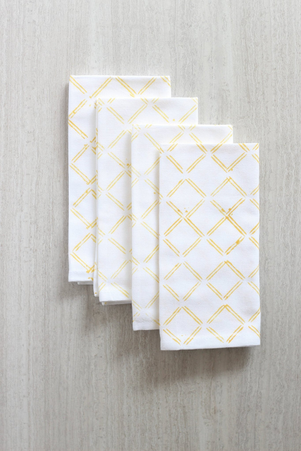 Dinner Napkins (set of 4) - Dash, Yellow - The Mended Company