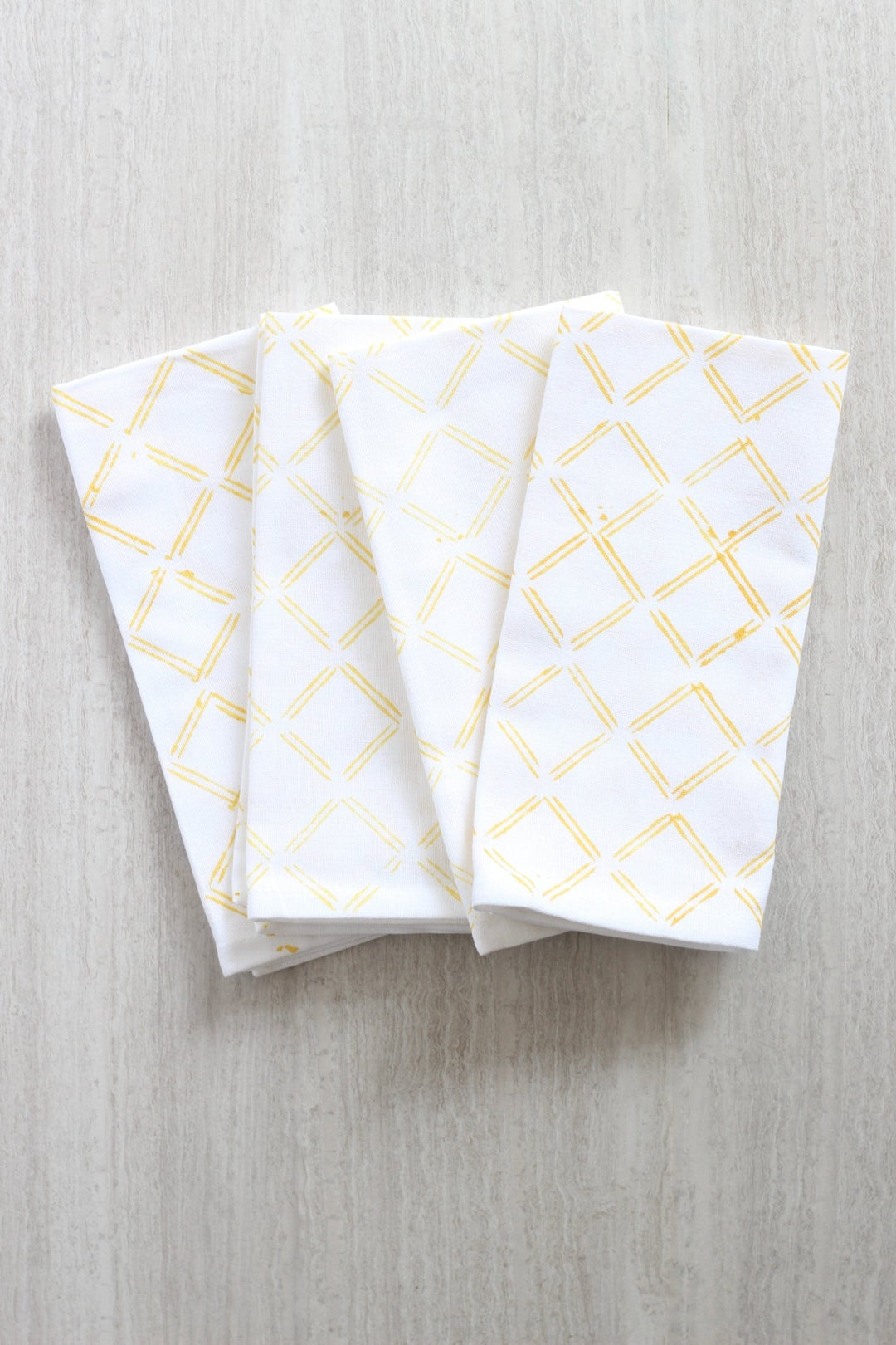 Dinner Napkins (set of 4) - Dash, Yellow - The Mended Company