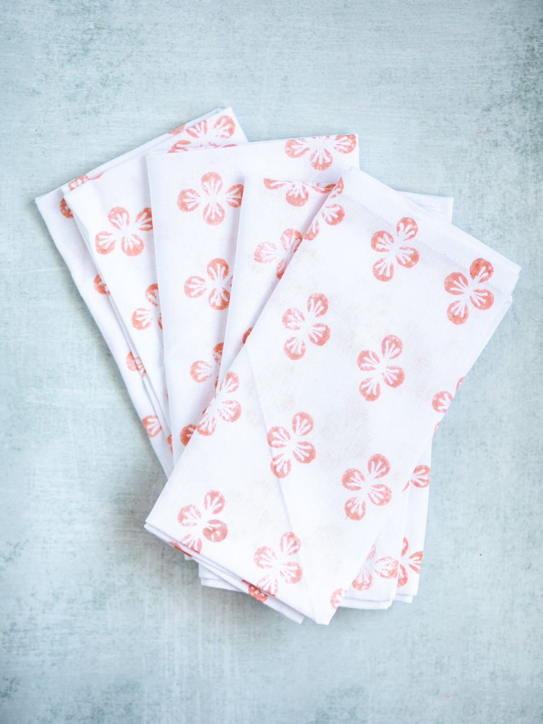 Dinner Napkins (set of 4) - Dogwood, Melon - The Mended Company