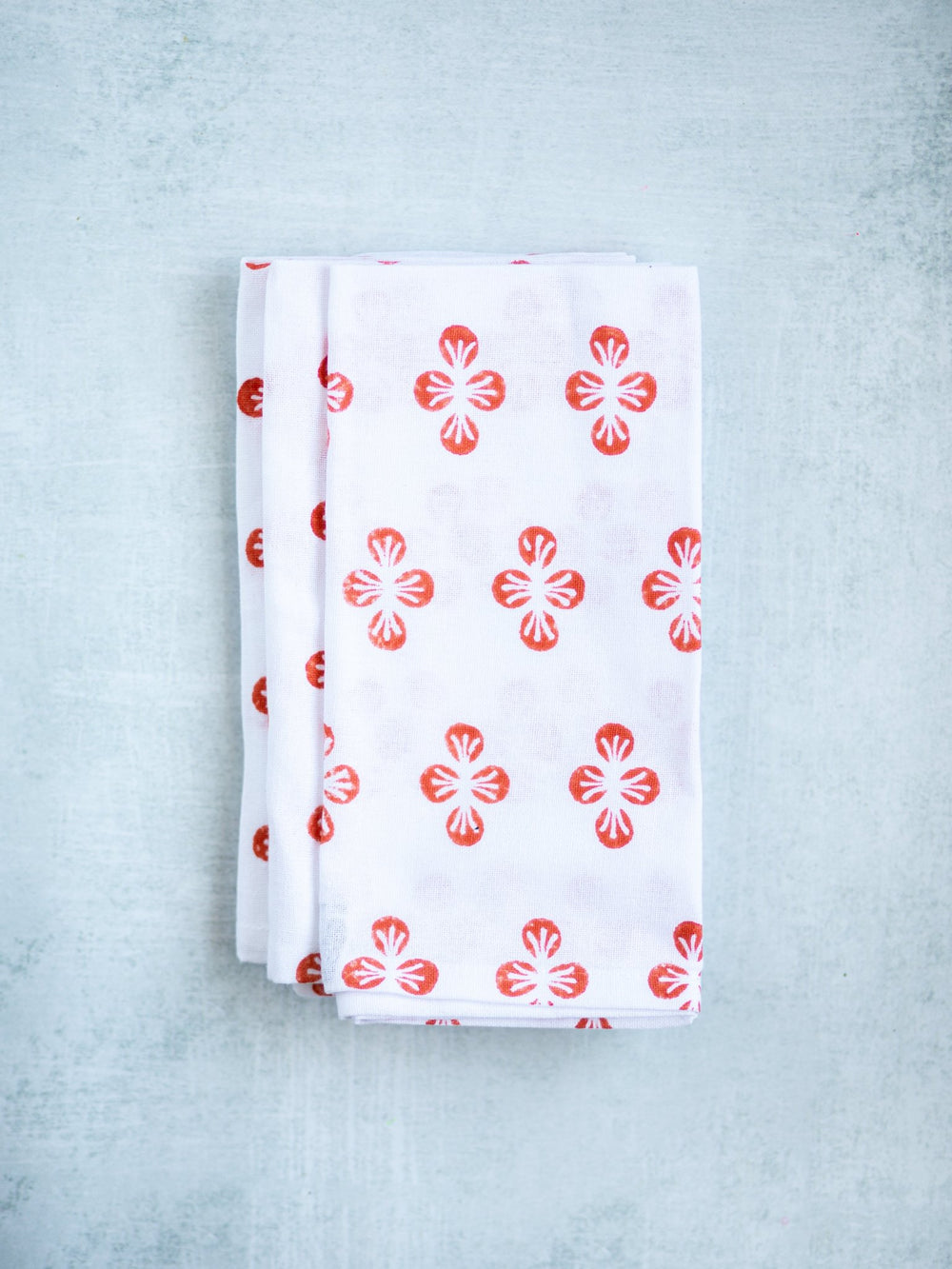 Dinner Napkins (set of 4) - Dogwood, Orange - The Mended Company