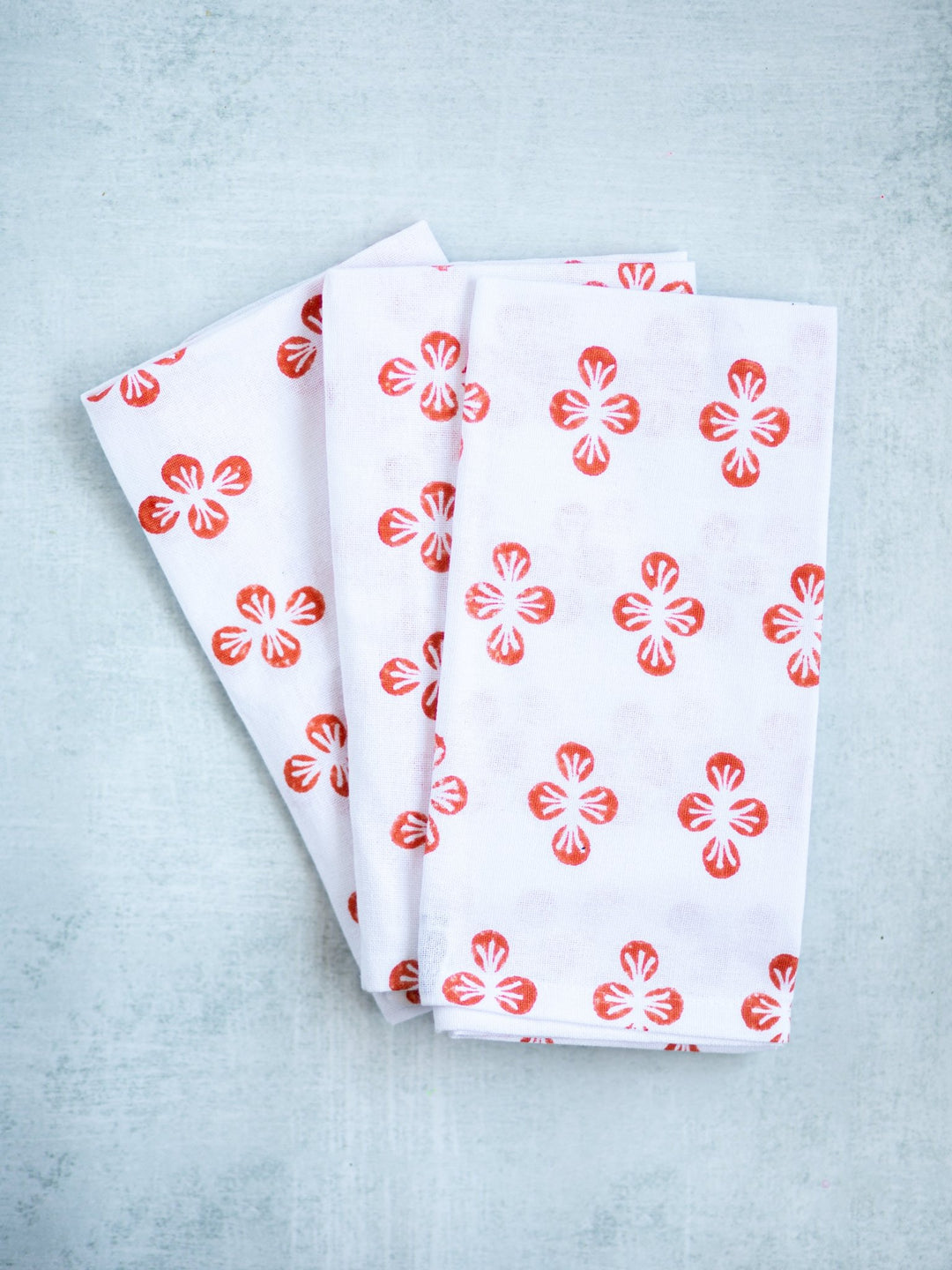 Dinner Napkins (set of 4) - Dogwood, Orange - The Mended Company