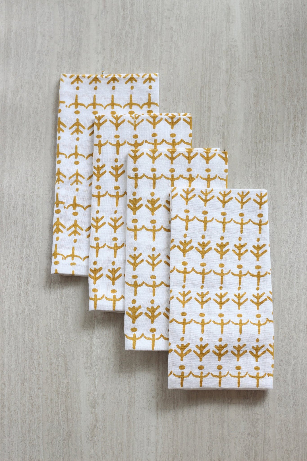 Dinner Napkins (set of 4) - Otomi, Mustard - The Mended Company