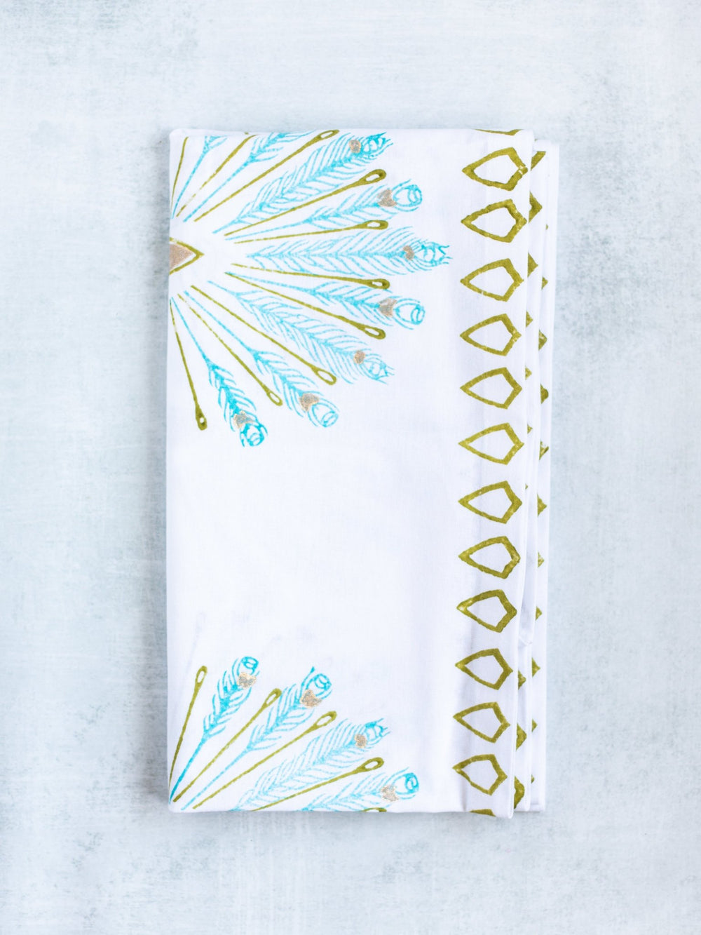 Table Runner - Peacock, Surf & Cactus - The Mended Company