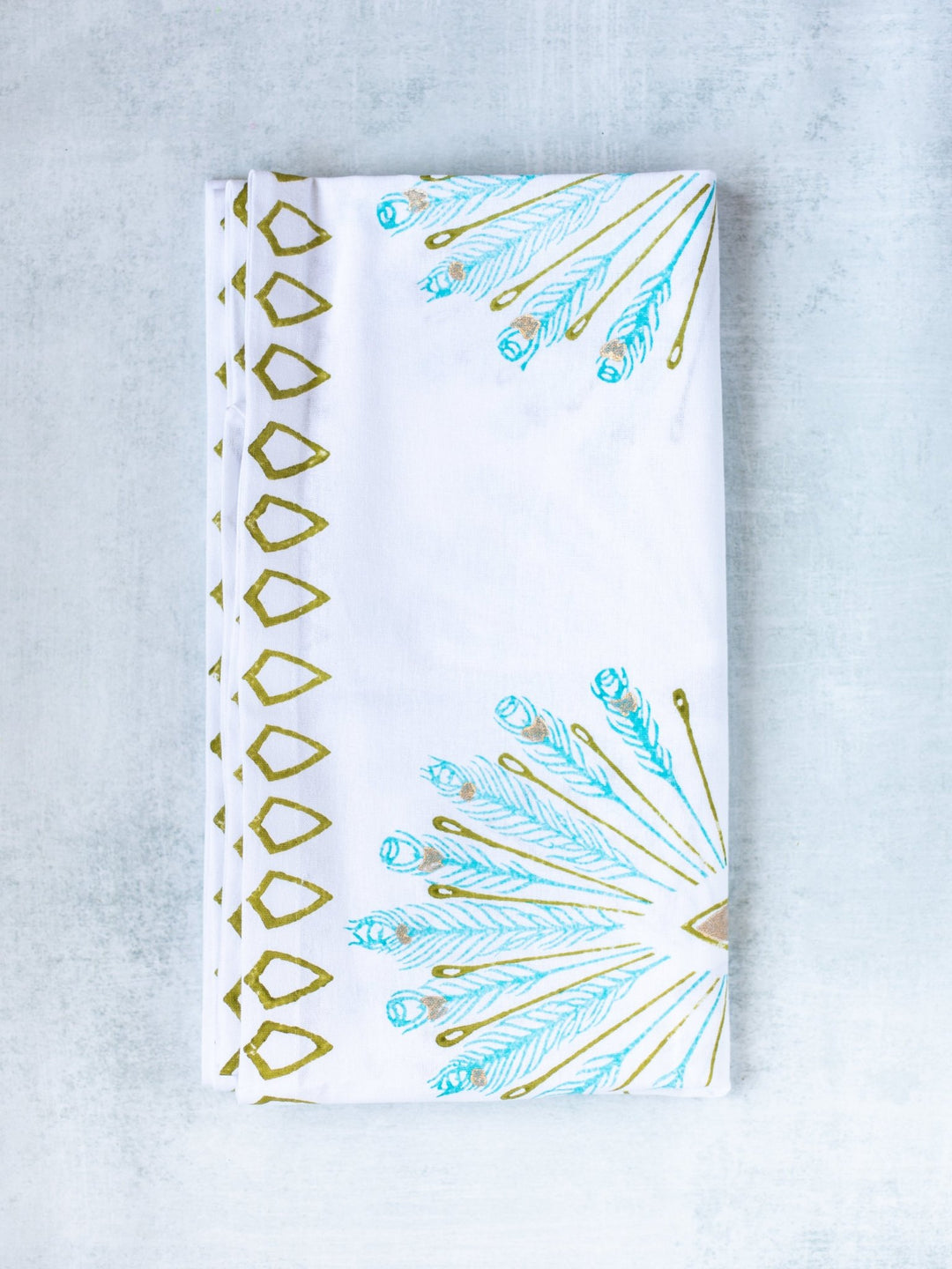 Table Runner - Peacock, Surf & Cactus - The Mended Company