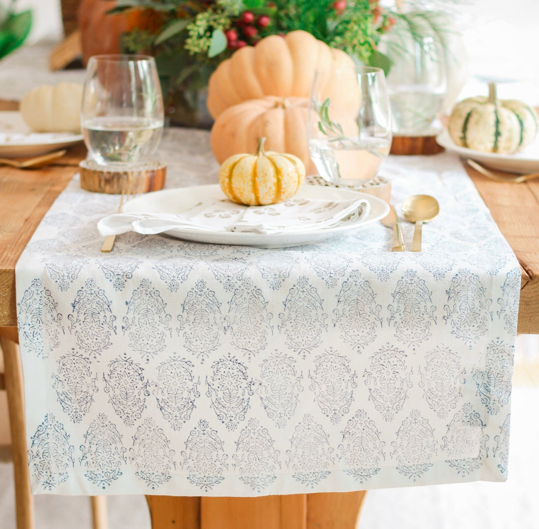 Table Runner - Vara, Navy - The Mended Company