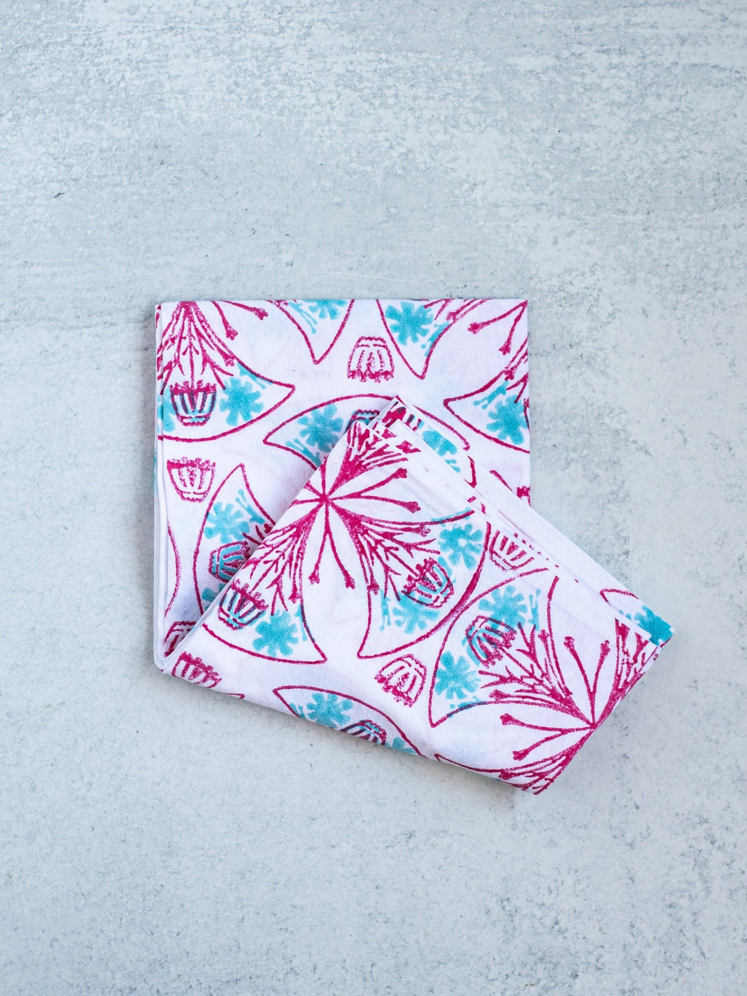 Tea Towel - Mosaic, Pink & Saltwater - The Mended Company