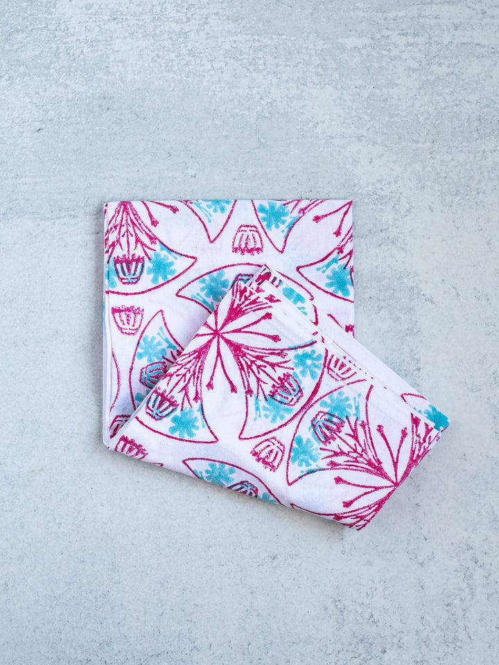 Tea Towel - Mosaic, Pink & Saltwater - The Mended Company