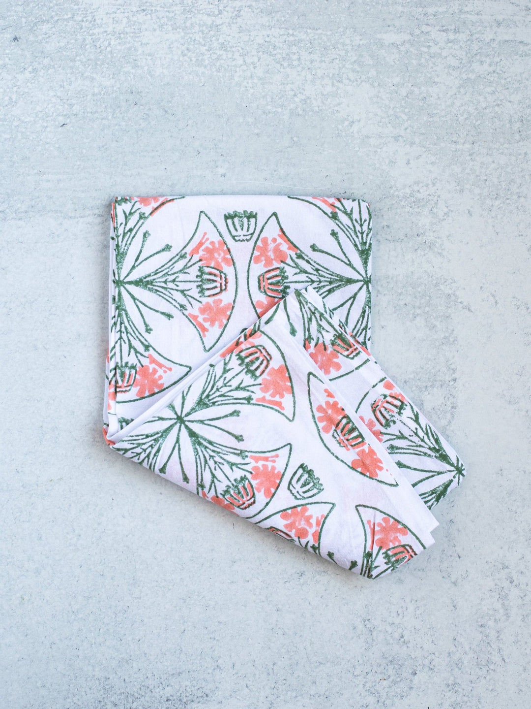 Tea Towel - Mosaic, Sage & Melon - The Mended Company