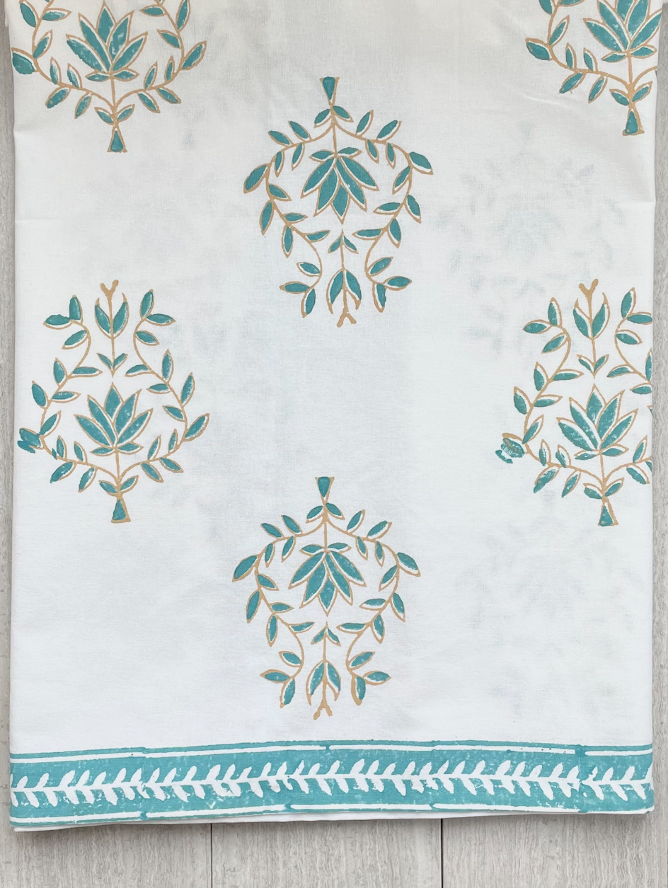 Tablecloth - Lotus (Large), Saltwater & Neutral