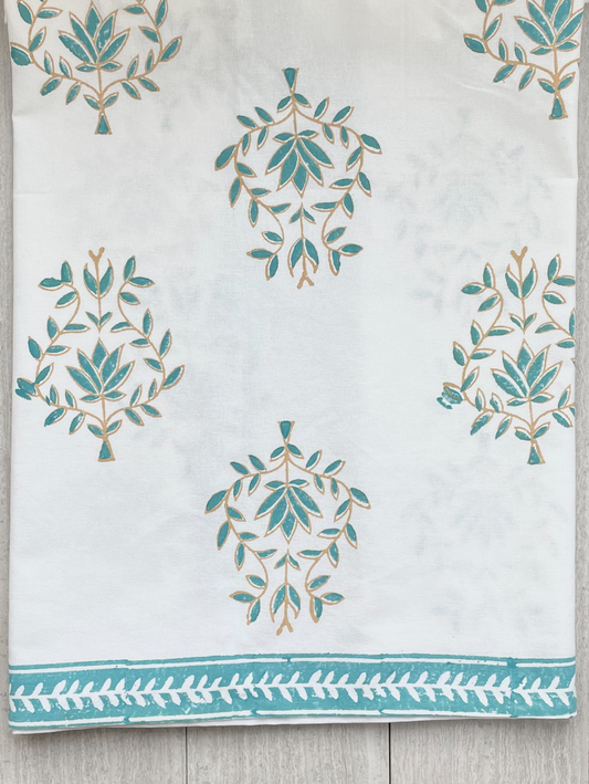 Tablecloth - Lotus (Large), Saltwater & Neutral