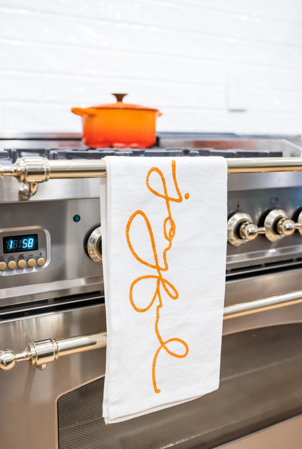 Tea Towel - Joyful, Orange - The Mended Company