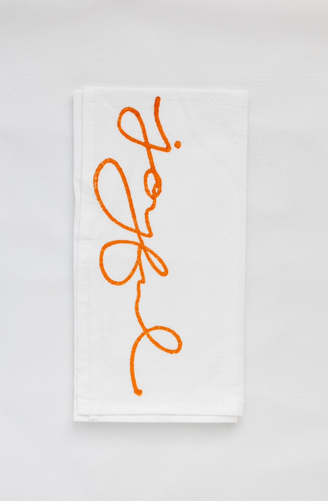 Tea Towel - Joyful, Orange - The Mended Company