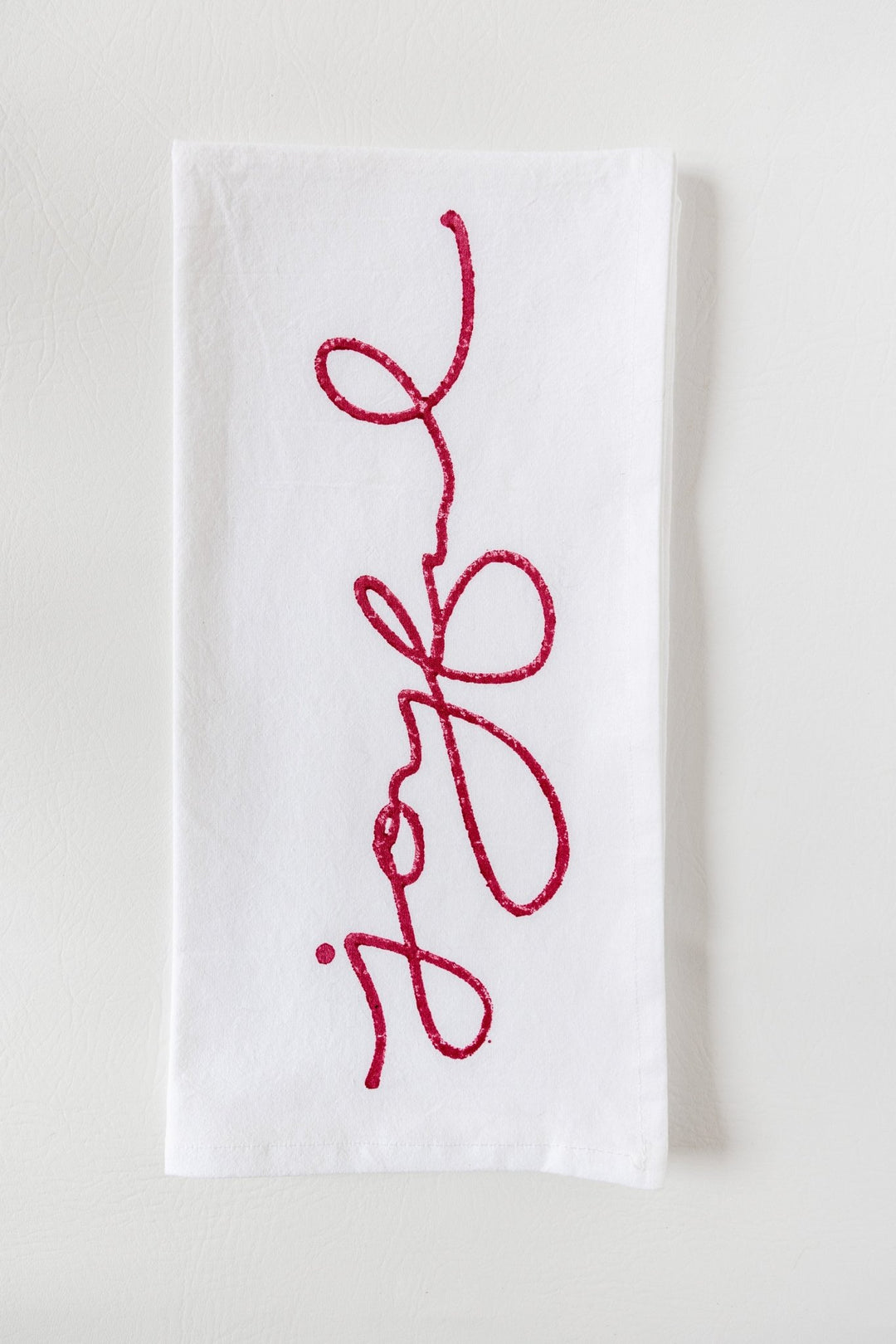 Tea Towel - Joyful, Red - The Mended Company