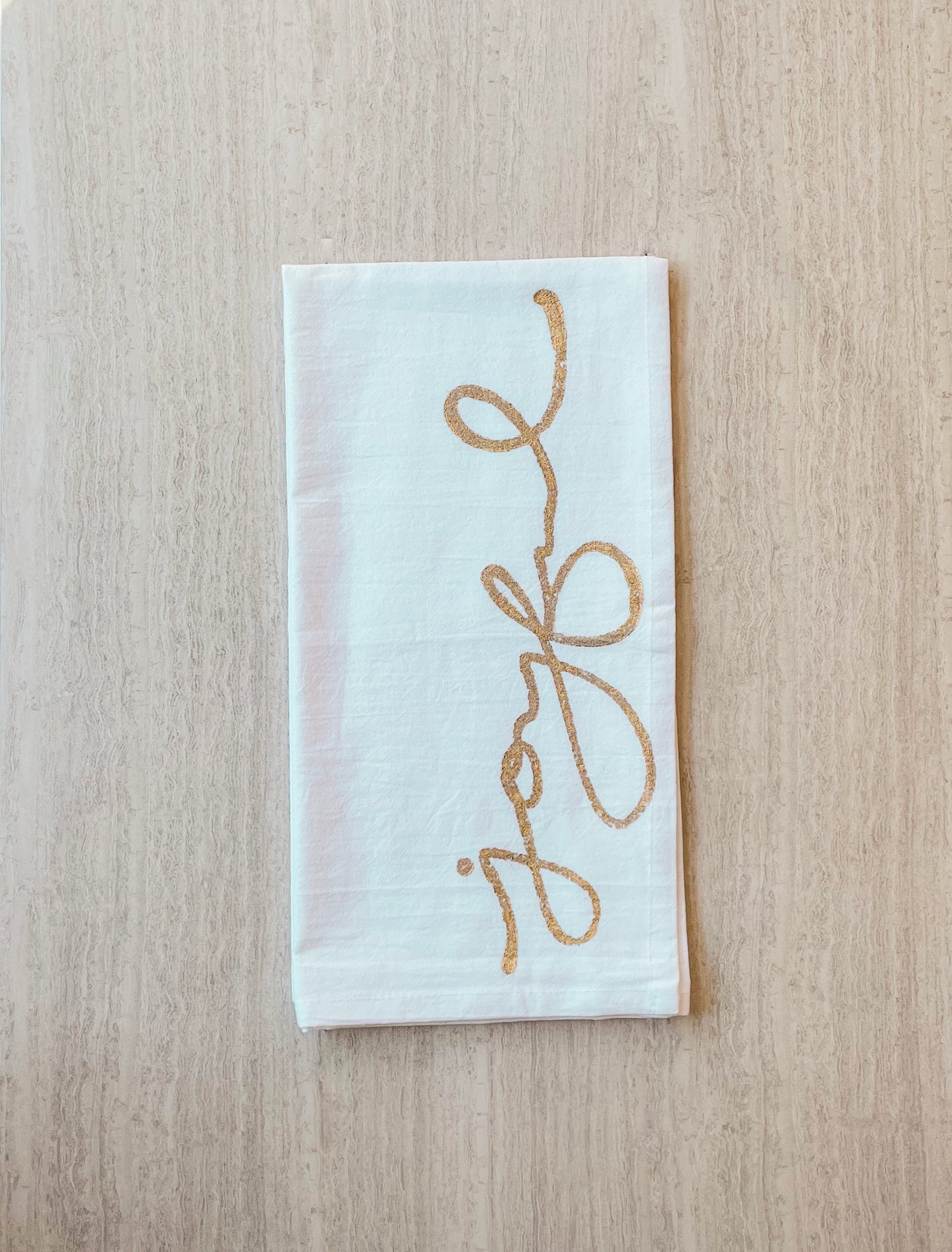 Tea Towel - Joyful, Gold