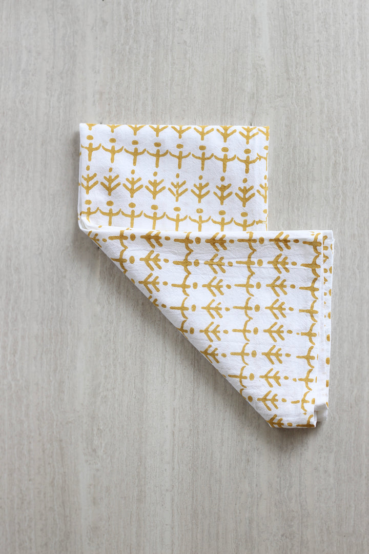 Tea Towel - Otomi, Mustard