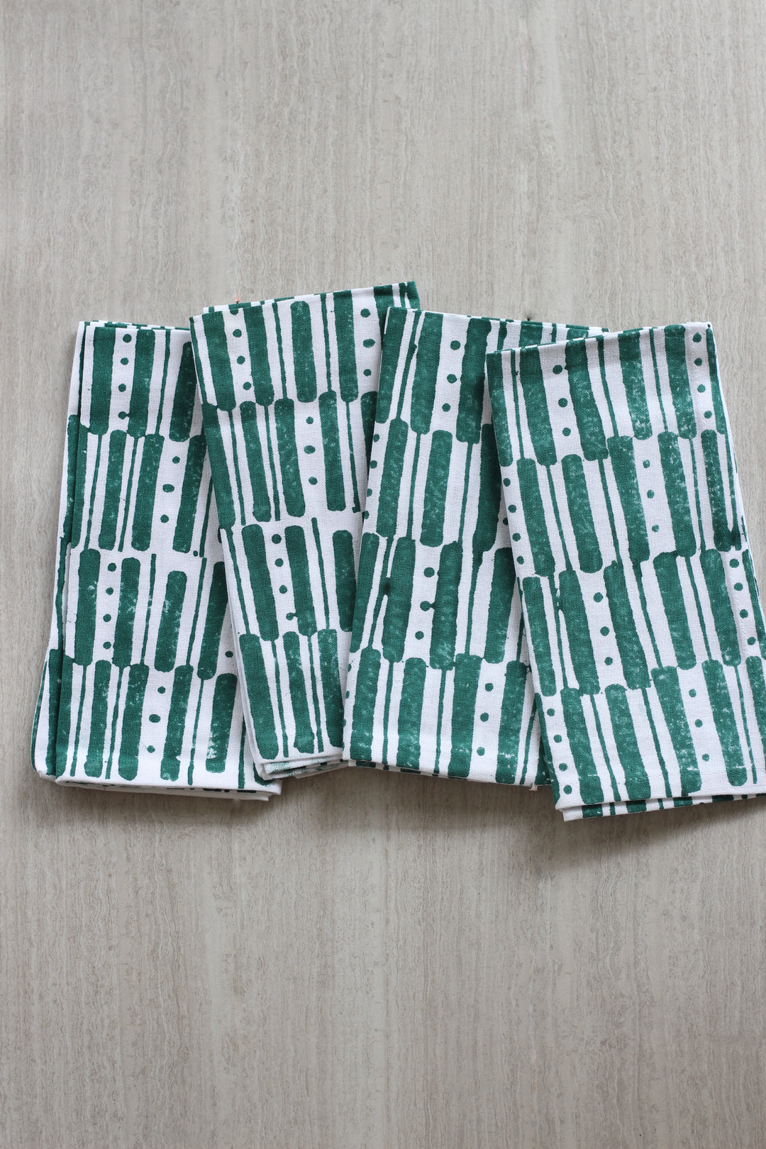 Dinner Napkins (set of 4) - Riley Lines, Midnight Green