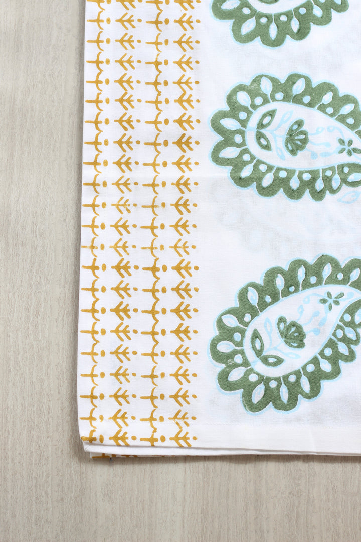 Table Runner - Paisley Park - Sky Blue, Sage & Mustard