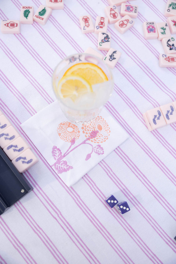 Cocktail Napkins (set of 4) - Marigold - Lilac &amp; Melon
