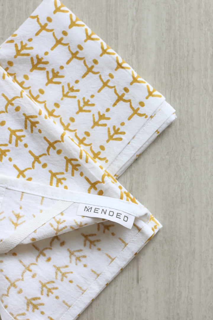 Tea Towel - Otomi, Mustard