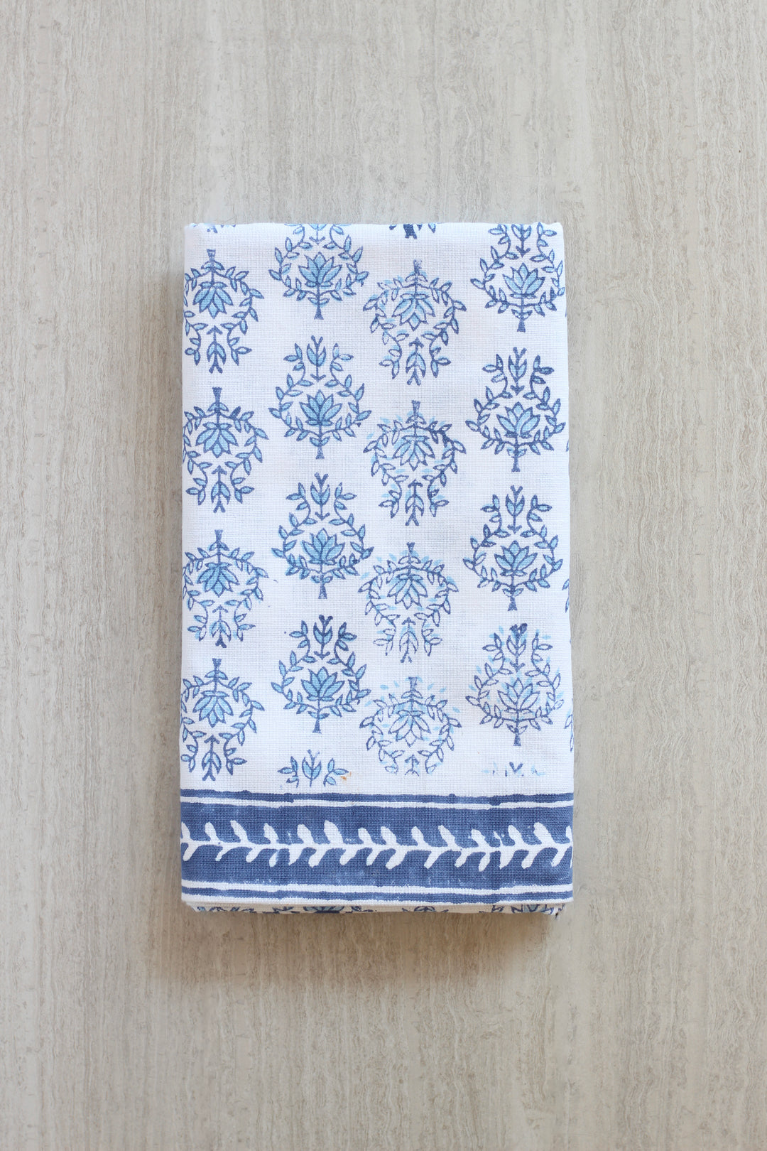 Table Runner - Lotus, Uniform Blue & Navy