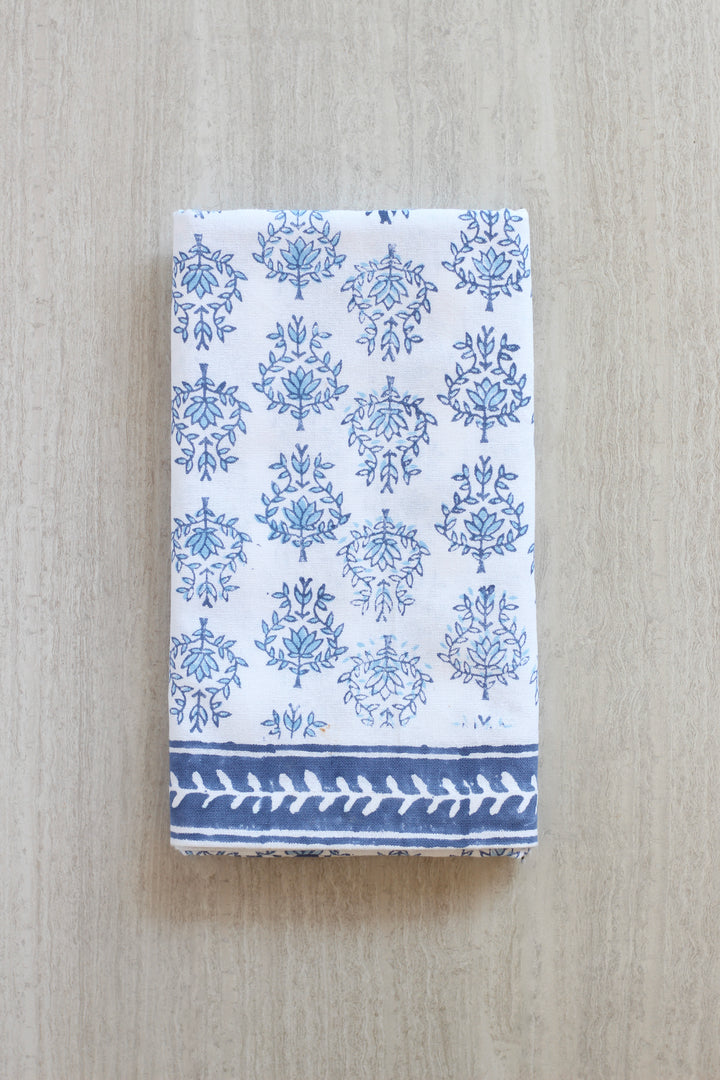 Table Runner - Lotus, Uniform Blue & Navy