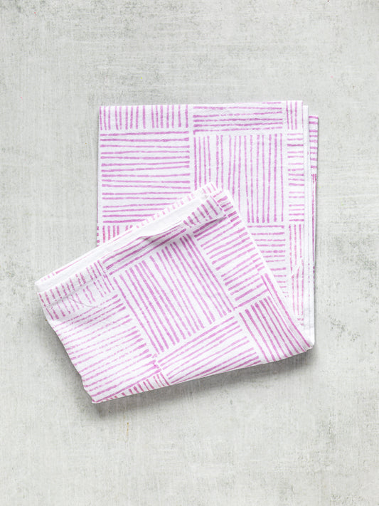 Tea Towel - Striped, Lilac