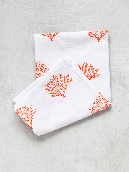 Tea Towel - Coral Reef, Orange