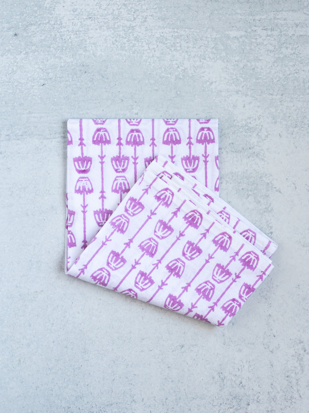 Tea Towel - Mosaic Flower, Lilac