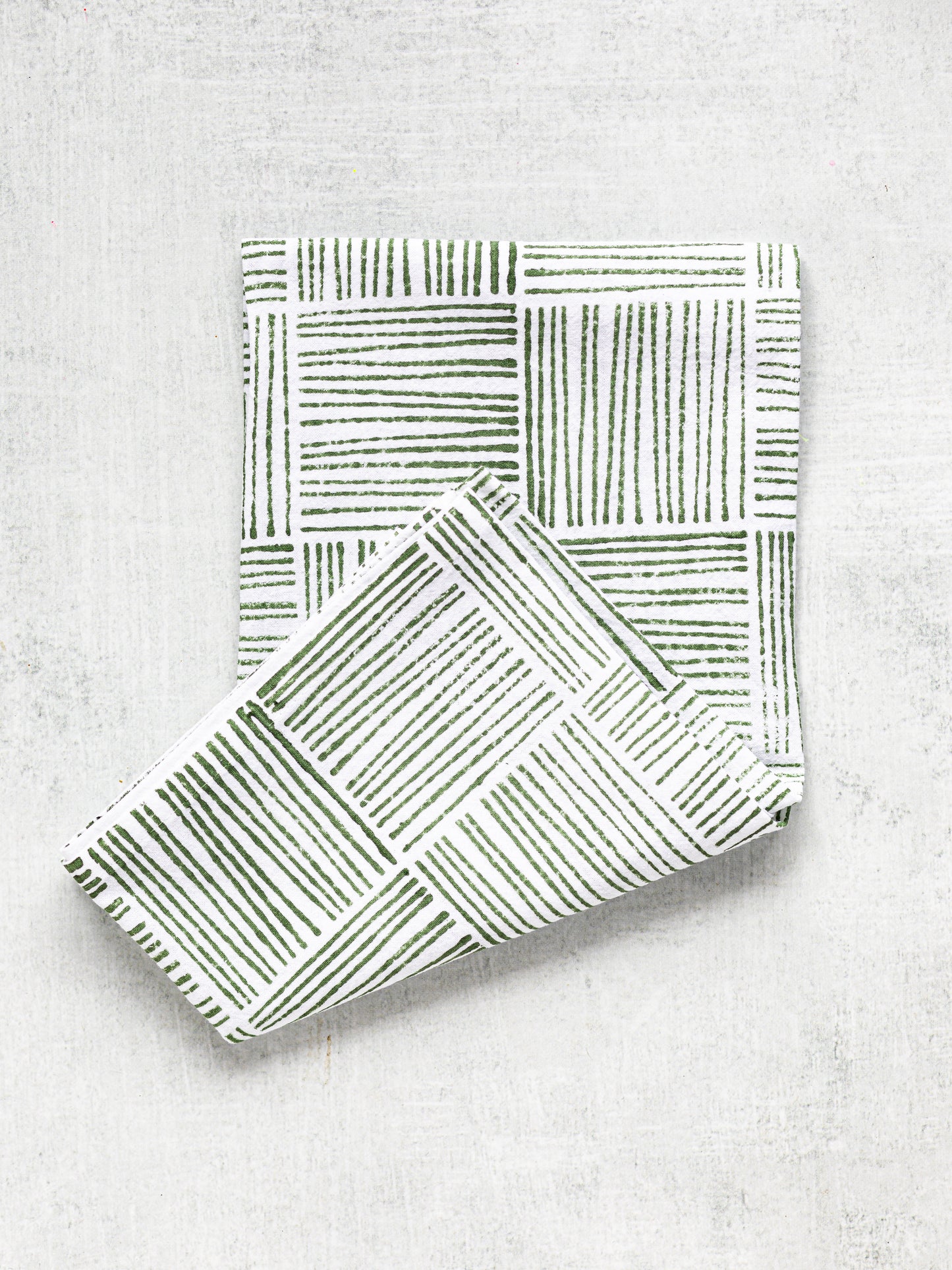 Tea Towel - Striped, Sage