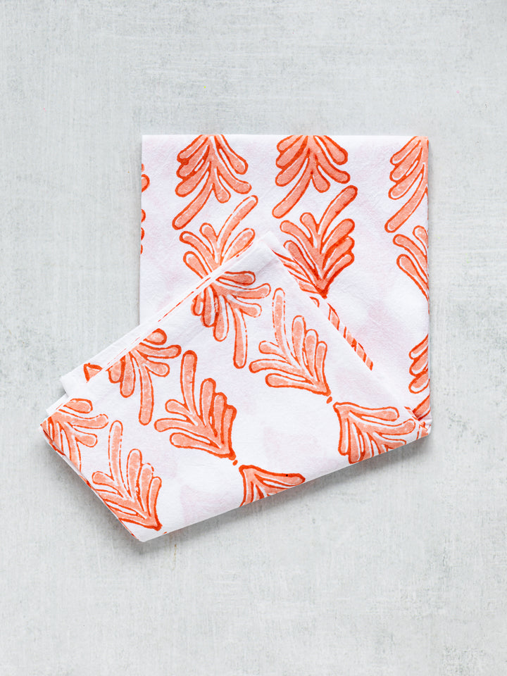 Tea Towel - Palmetto, Orange & Melon
