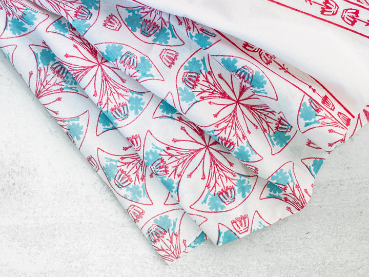 Table Throw - Mosaic - Pink & Saltwater