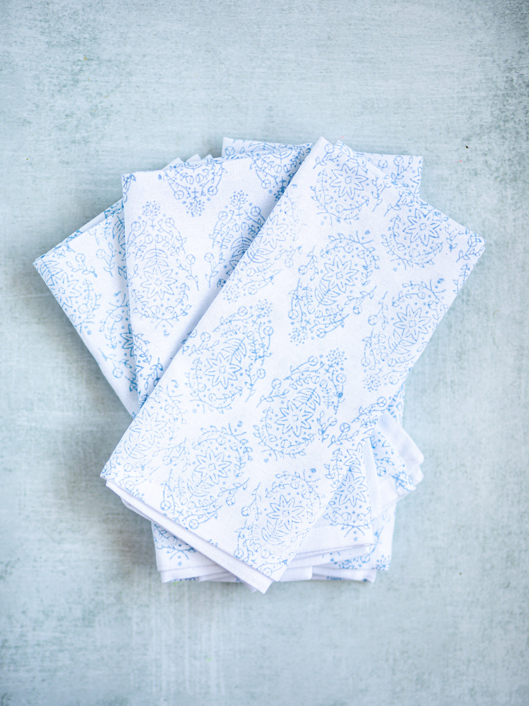 Dinner Napkins (set of 4) - Vara, Uniform Blue