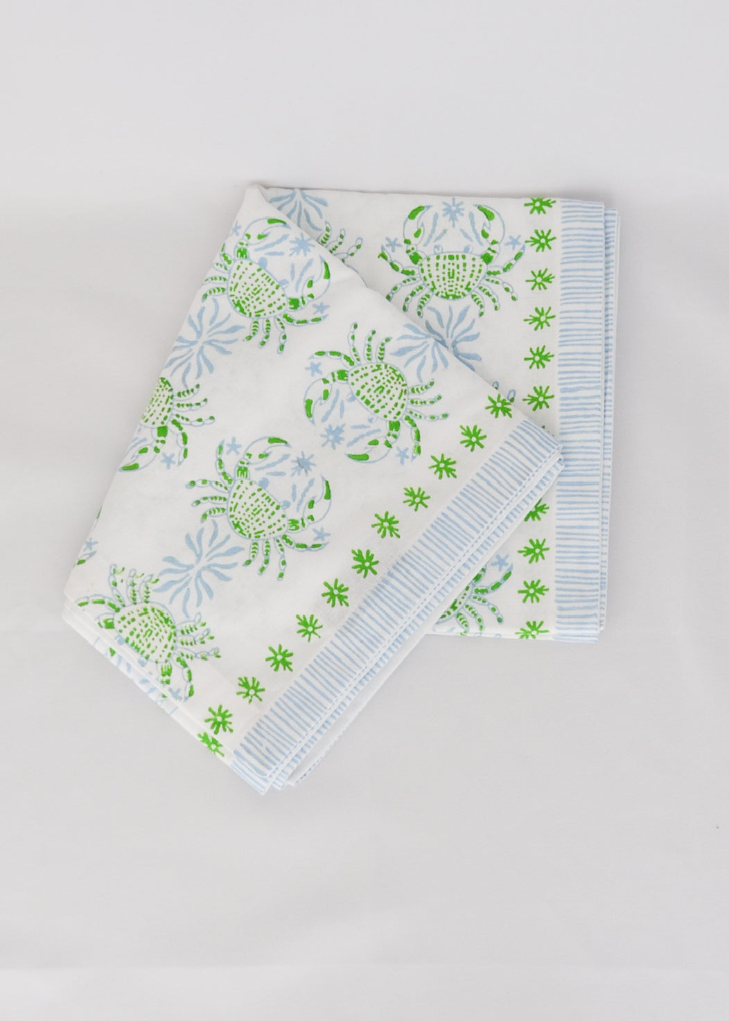 Table Runner - King Crab - Uniform Blue & Vine