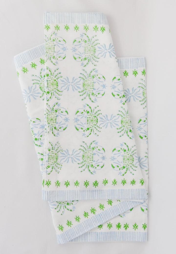 Table Runner - King Crab - Uniform Blue & Vine