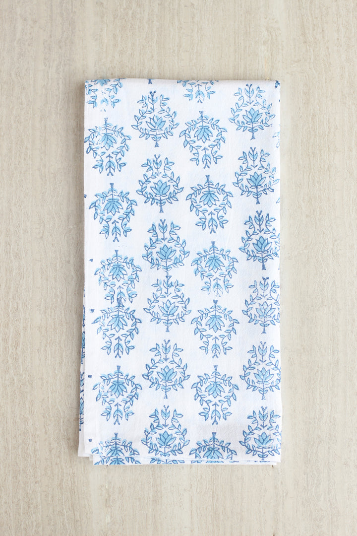 Tea Towel - Lotus, Uniform Blue & Navy