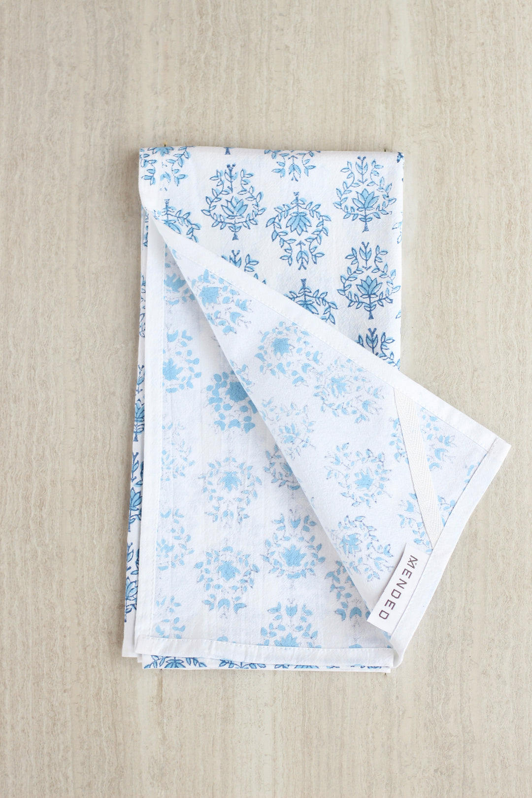 Tea Towel - Lotus, Uniform Blue & Navy