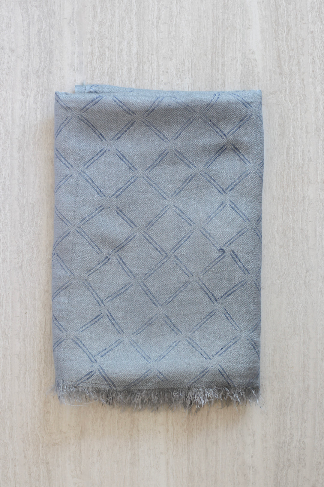 Scarf - Slate with Navy Dash