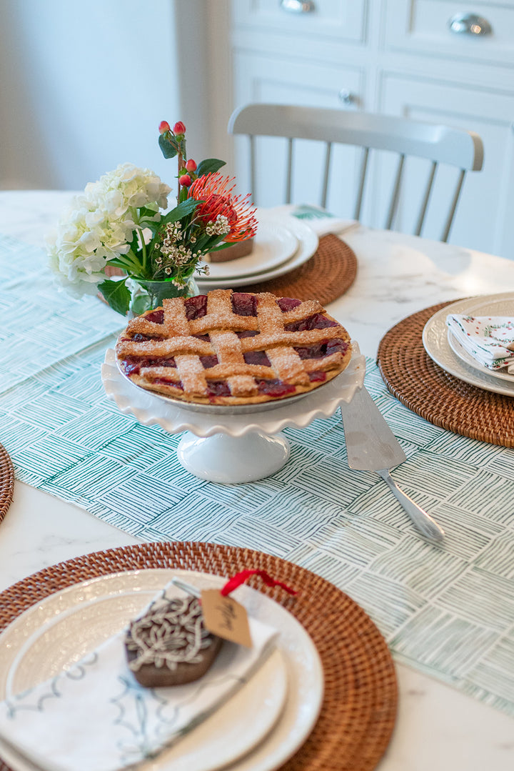 Table Runner - Striped, Evergreen