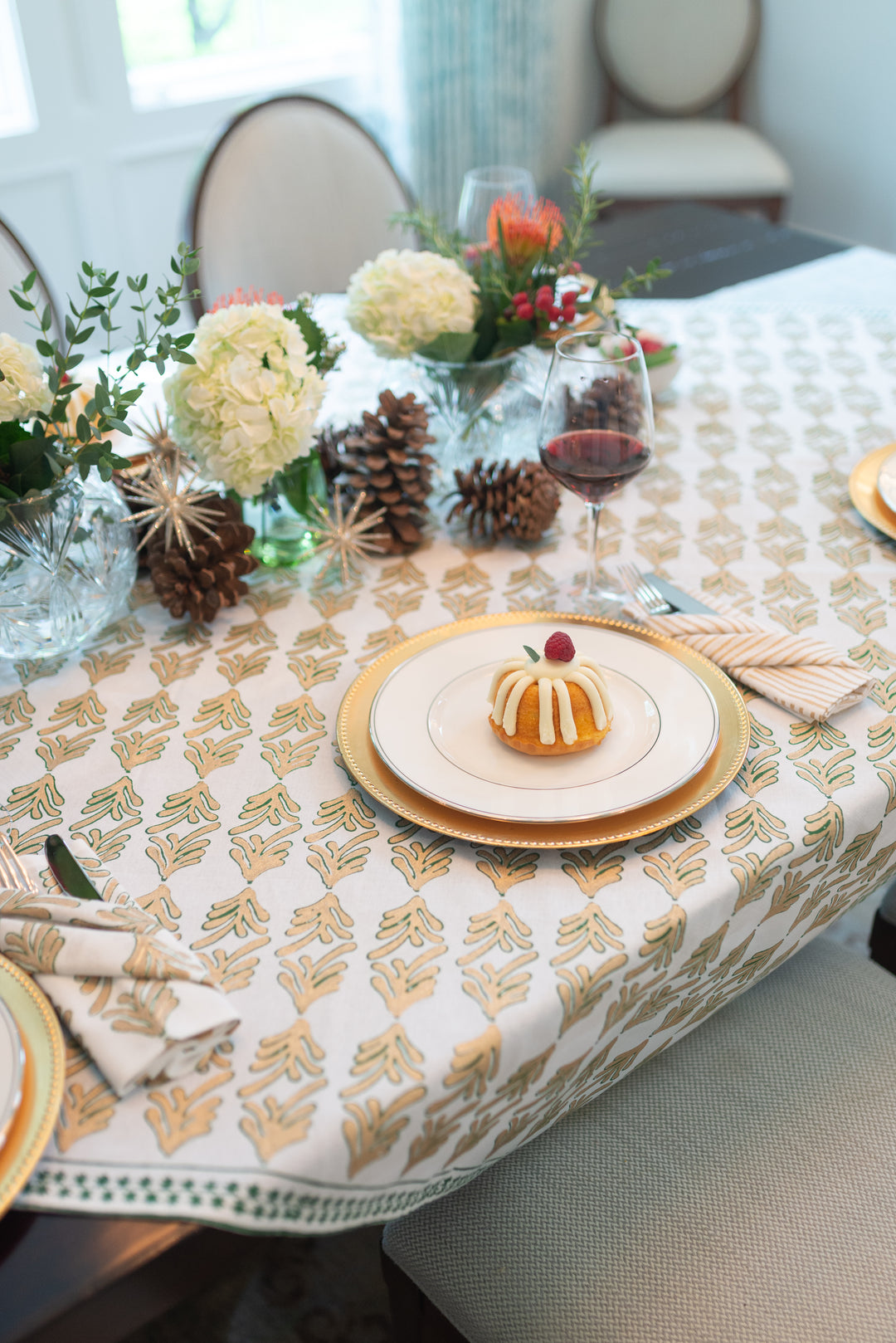 Table Throw - Palmetto, Evergreen & Gold