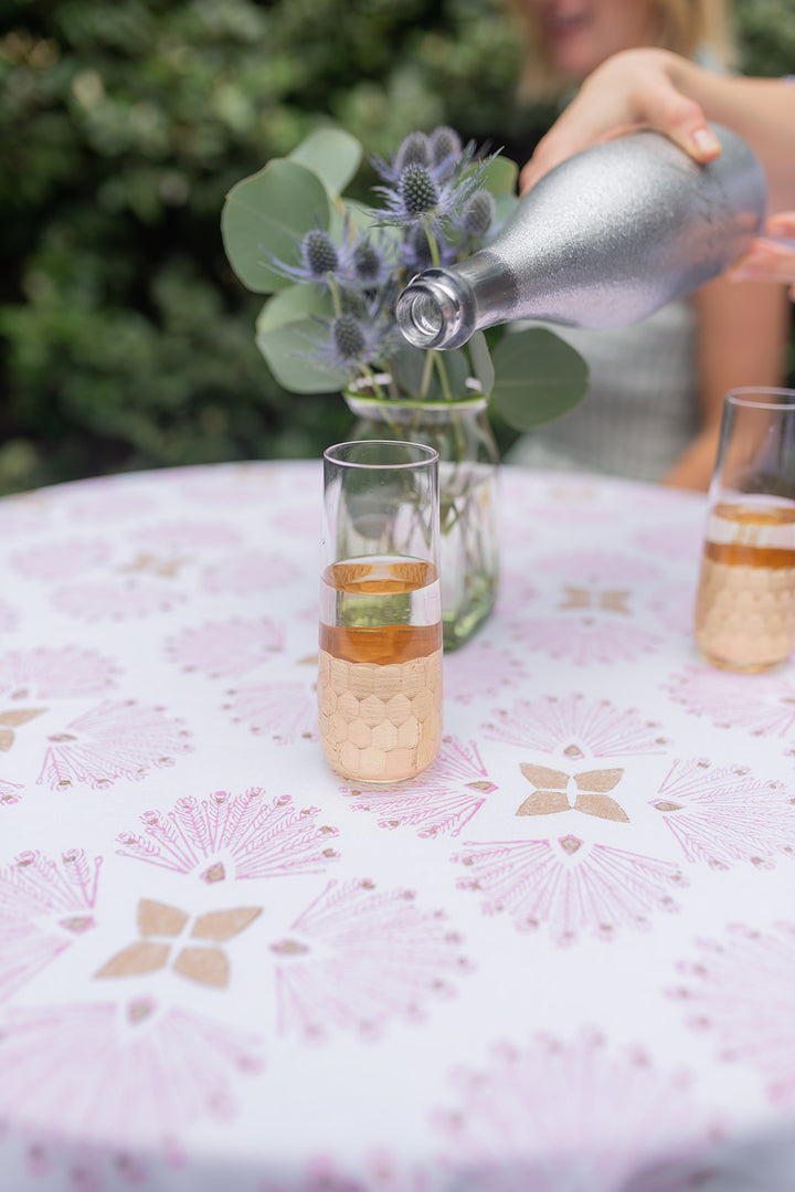Table Throw - Peacock Paradise, Lilac & Gold
